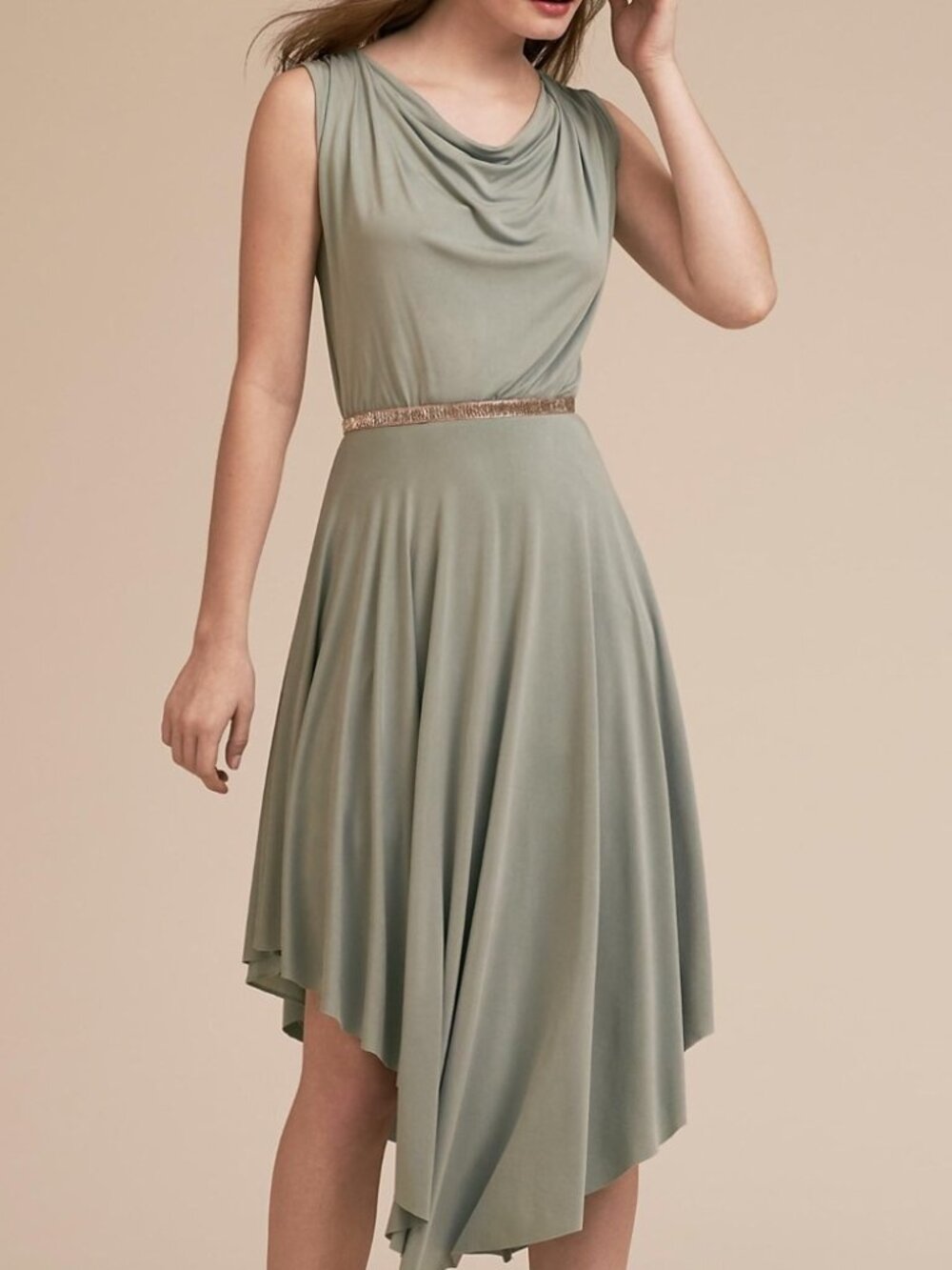 Sage Green BHLDN Harmonia Dress, Size 0 US